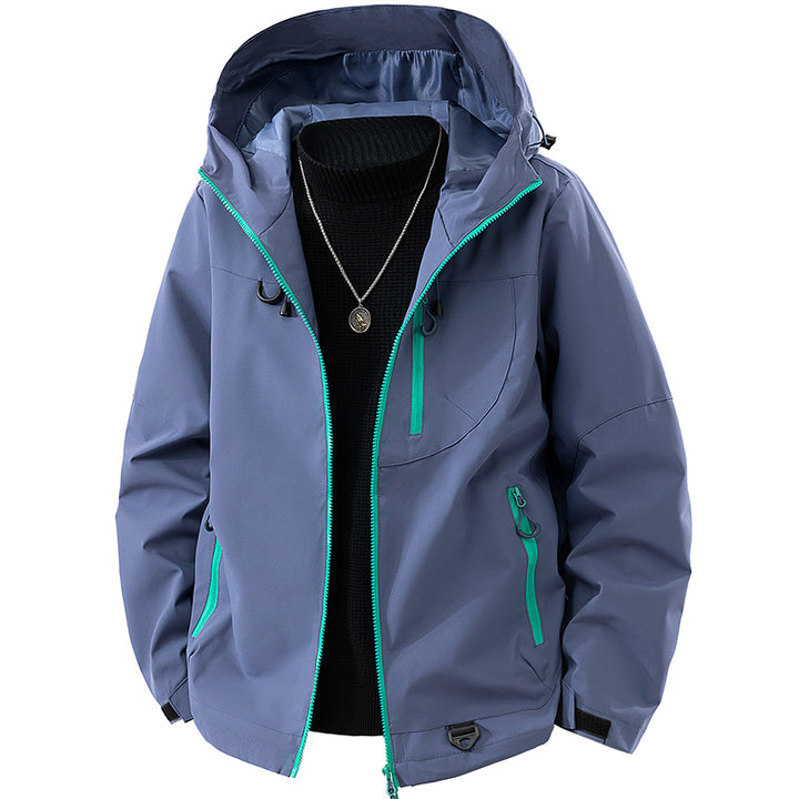 Herren Technische Softshell Outdoorjacke mit Kapuze wasser- und winddichter Membran versiegelte Reißverschlüsse Echo Archiv