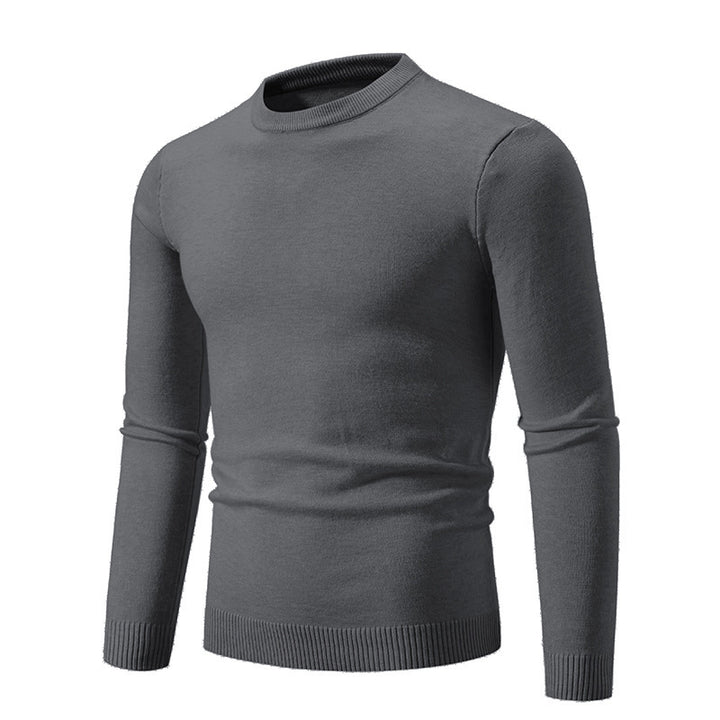 Herren klassischer Rundhals-Pullover aus weichem Strick Echoarchiv