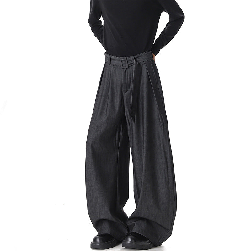 Damen Weite Paperbag-Hose mit hohem Bund, Falten und Taillengürtel Echo Archiv