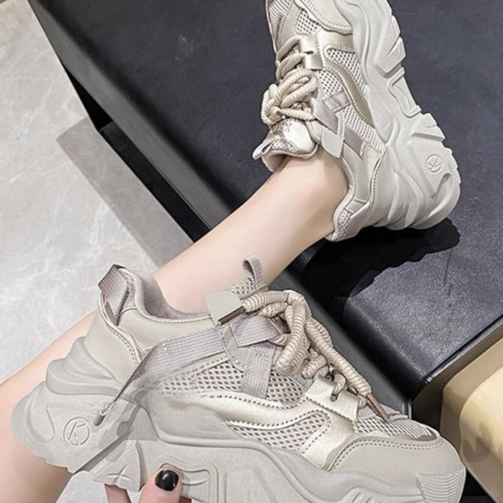 Damen modische Chunky Sneaker mit atmungsaktiver Netzstruktur und robuster Sohle Echo Archiv