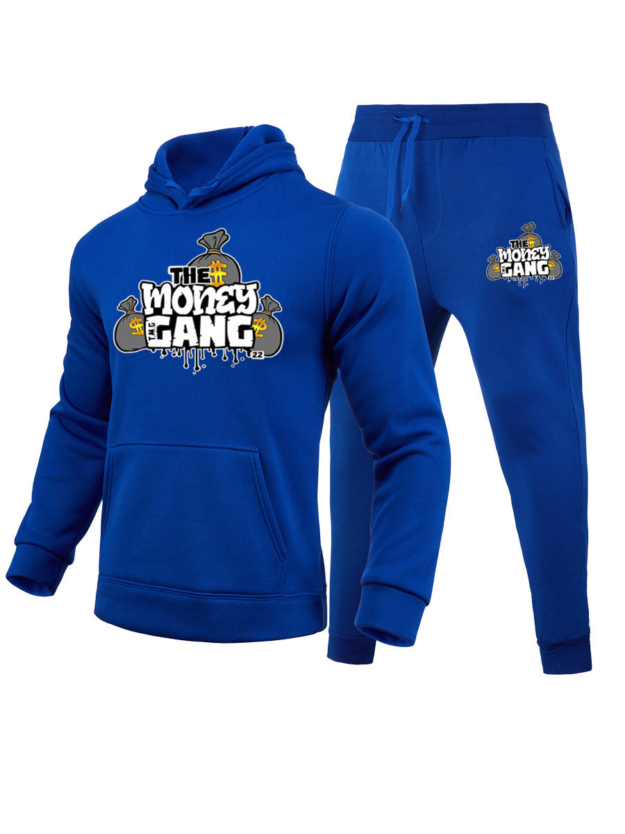 Herren Sportlicher Hoodie- und Jogginghose Set mit kreativem Grafikdruck Echoarchiv