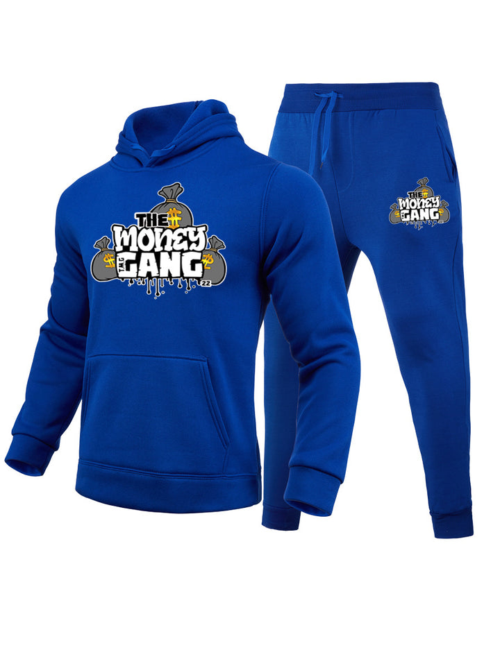 Herren Sportlicher Hoodie- und Jogginghose Set mit kreativem Grafikdruck Echoarchiv