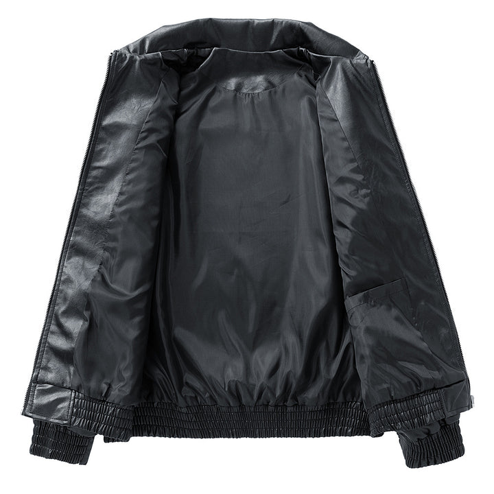 Herren kunstleder Jacke im klassischen Look mit praktischen Brusttaschen Echoarchiv