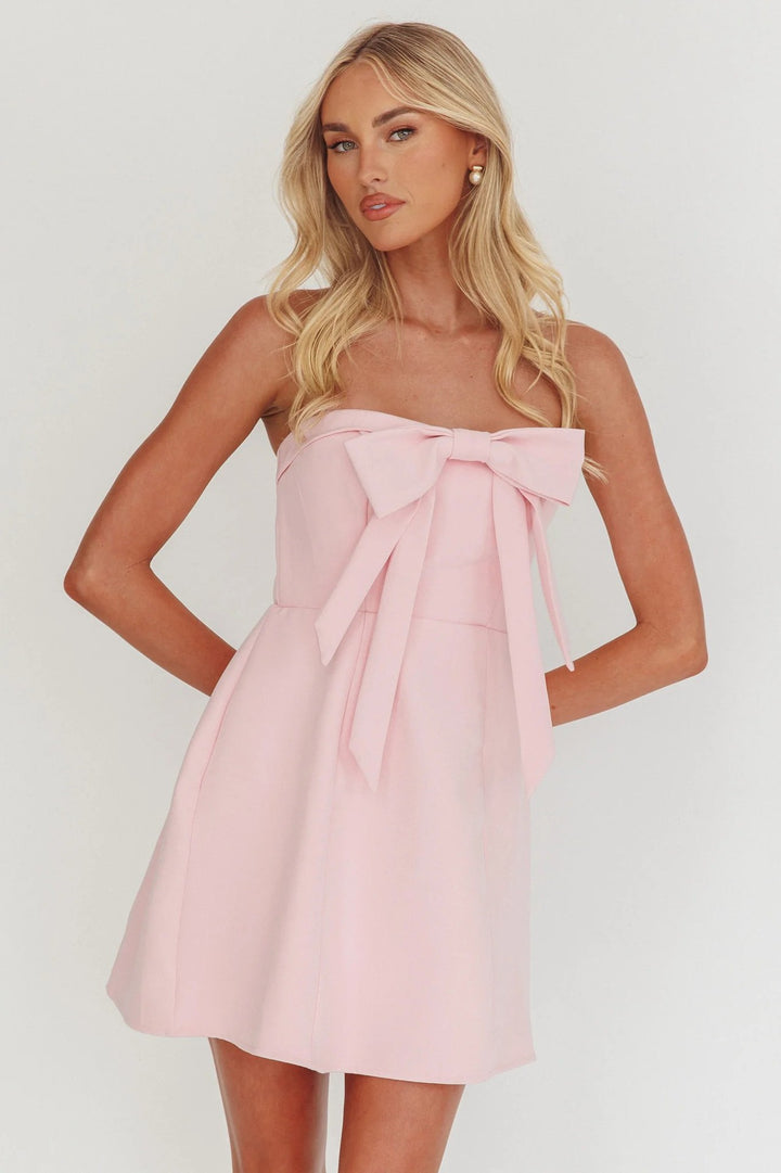 Damen Charmantes Mini-Kleid mit raffiniertem Schleifen-Detail Echo Archiv