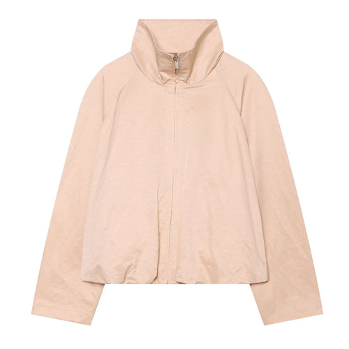 Damen Kurzer Windbreaker‑Blouson mit hohem Stehkragen, Raglanärmeln und Tunnelzugsaum Echo Archiv