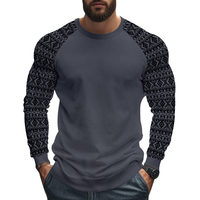Herren modischer Langarmpullover mit geometrischem Muster Echoarchiv