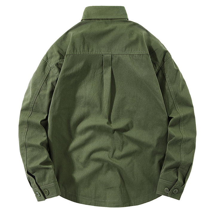 Herren lässige Utility-Jacke mit praktischen Taschen und klassischem Kragen Echoarchiv
