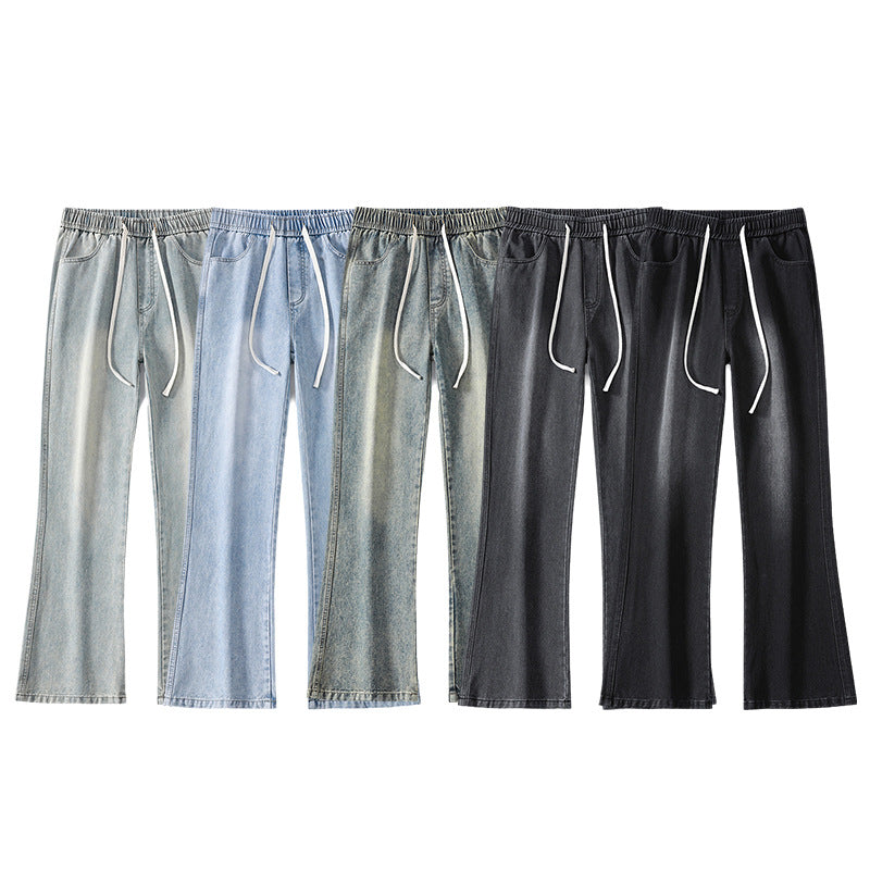 Herren Bodenlange Stonewashed Baggy-Jeans mit extra weitem Bein und tiefem Schritt Echo Archiv