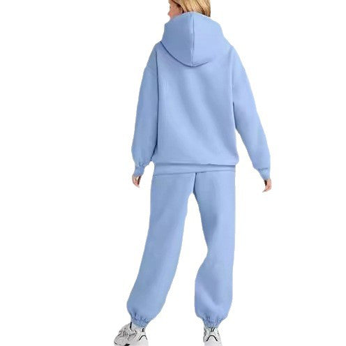 Damen nan Boxy-Hoodie und Palazzo-Jogger Set mit elastischem Knöchelbund Echo Archiv