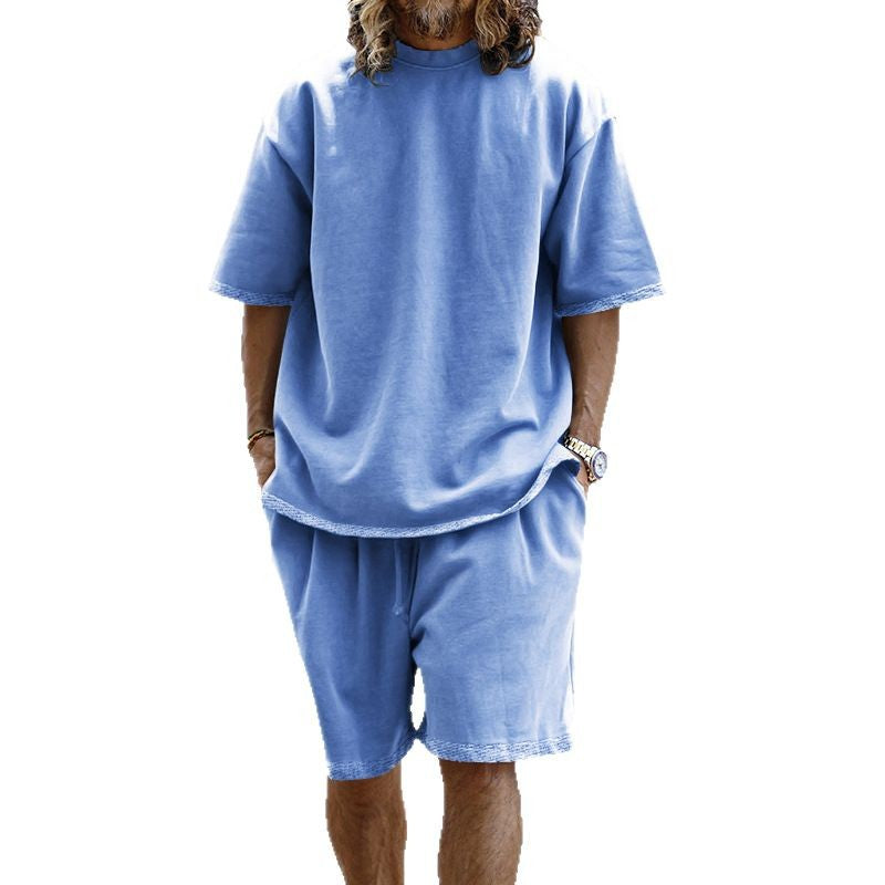 Herren lässiges Oberteil und Shorts Set Echoarchiv