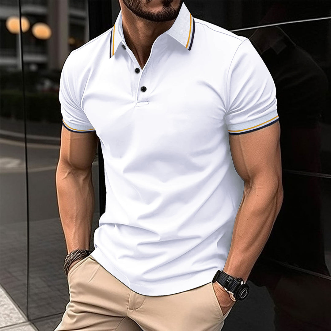 Herren Poloshirt mit hochwertigem Piqué-Stoff und modischem Kragen Echoarchiv