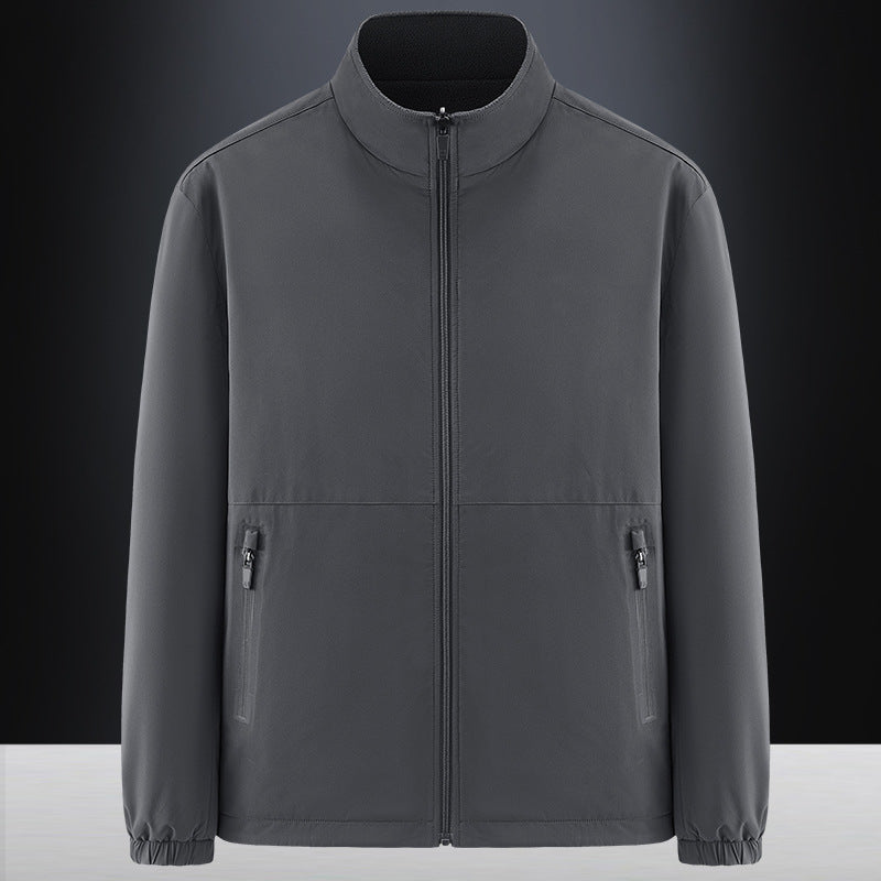 Herren Minimalistische technische Allwetter-Softshelljacke mit Stehkragen und wasserabweisenden Reißverschlüssen Echo Archiv