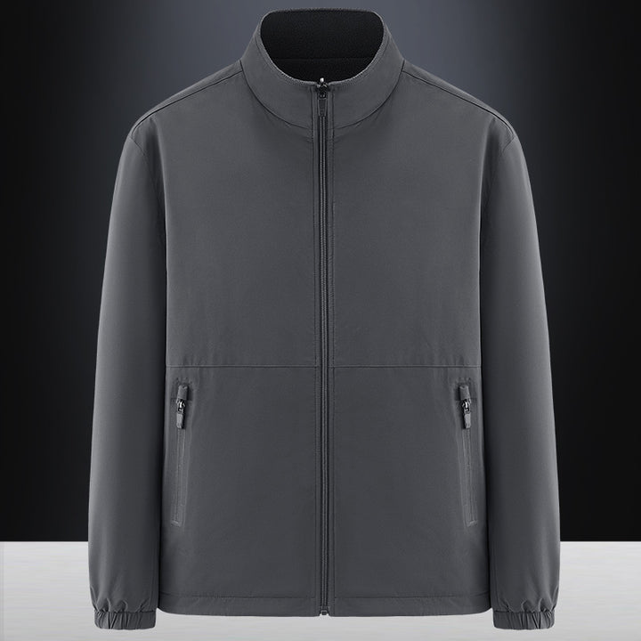 Herren Minimalistische technische Allwetter-Softshelljacke mit Stehkragen und wasserabweisenden Reißverschlüssen Echo Archiv