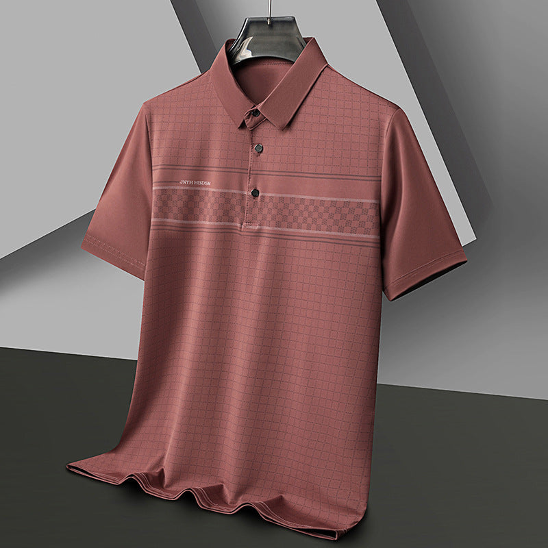 Herren Poloshirt mit atmungsaktivem Piqué-Design und stilvollen Kontraststreifen Echoarchiv