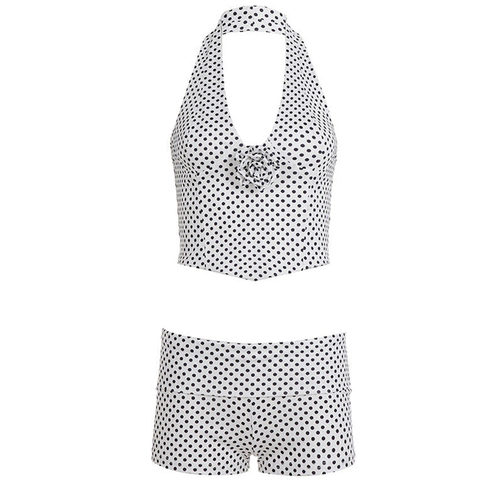Damen Bikinitop und Shorts-Set mit Polka-Dots Echoarchiv