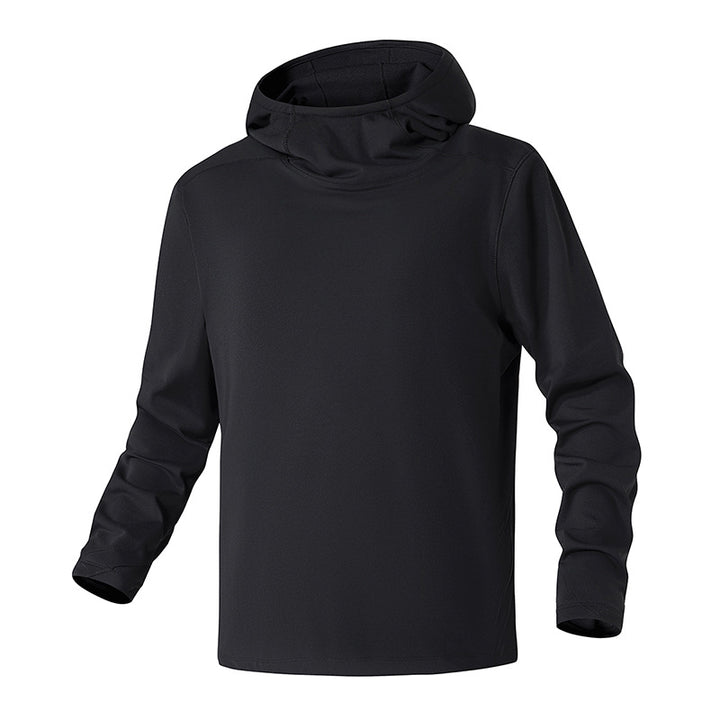 Herren Kapuzenpullover mit hohem Schalkragen aus technischem Stretchjersey Echo Archiv