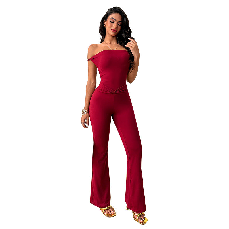 Damen eleganter Off-Shoulder-Jumpsuit mit figurbetontem Design Echo Archiv