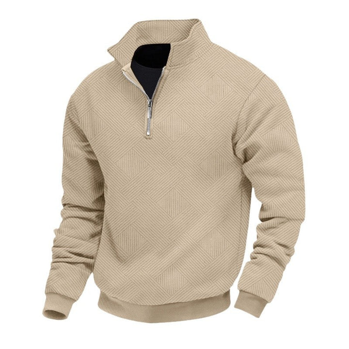 Herren Stepppullover mit modernem Reißverschluss und strukturiertem Design Echoarchiv