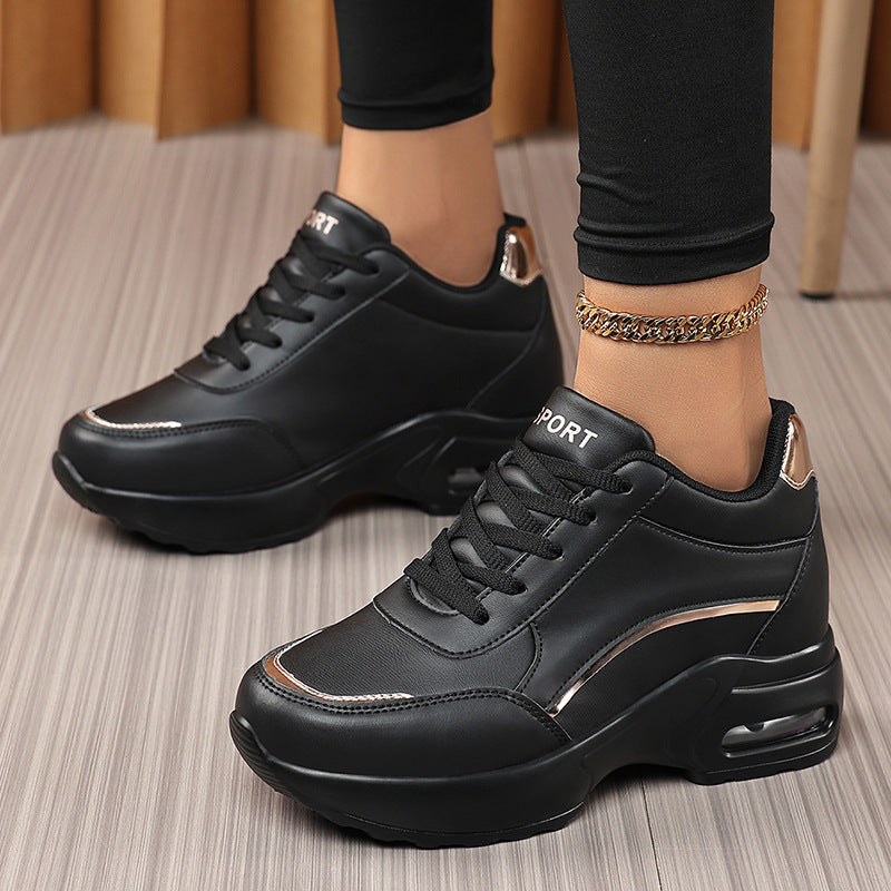 Damen Chunky-Sneaker mit Luftkissensohle und Metallic-Details Echoarchiv