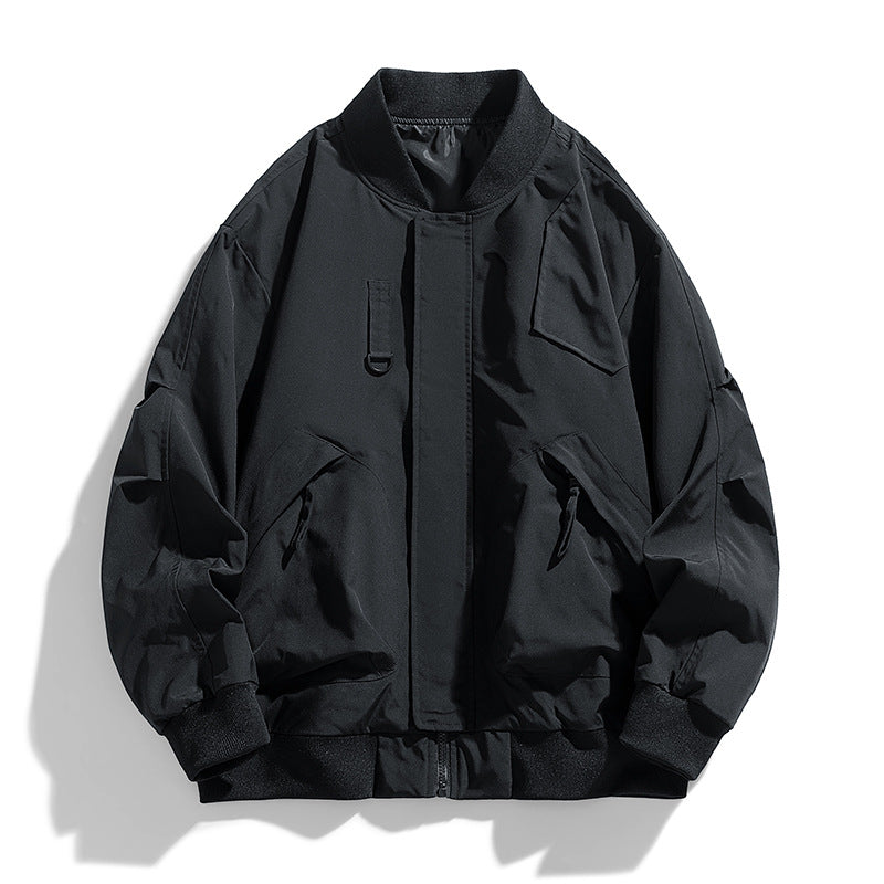 Men's oversized military-inspired flight bomber jacket with utility pockets – Brevano