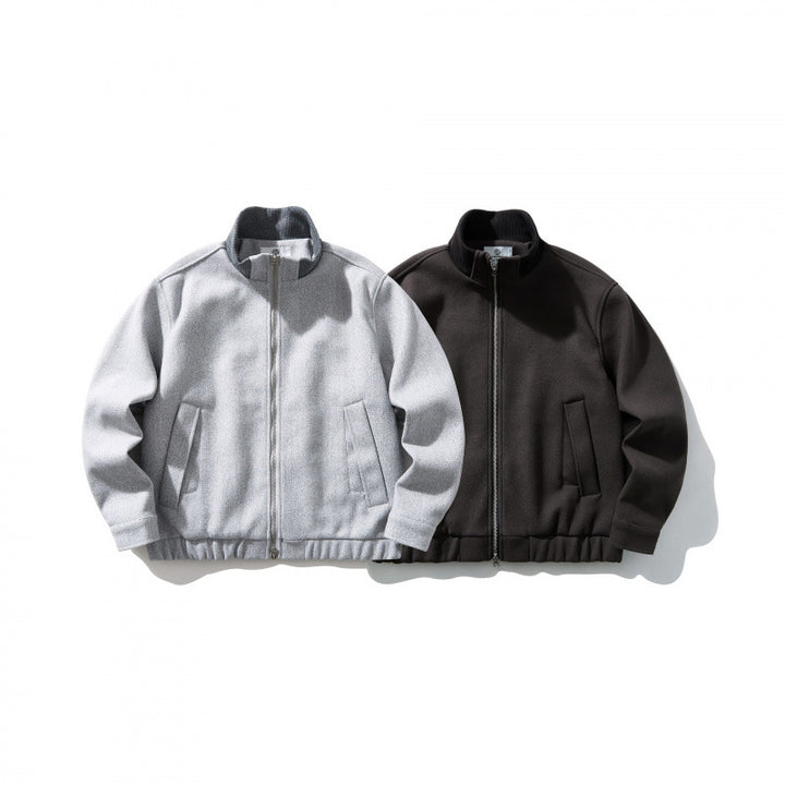 Unisex Boxy-Wollmix-Blouson mit Stehkragen und Elastiksaum Echo Archiv
