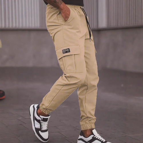 Herren Moderne Cargo-Jogginghose mit elastischem Bund, Kordelzug & Klappentaschen Echo Archiv