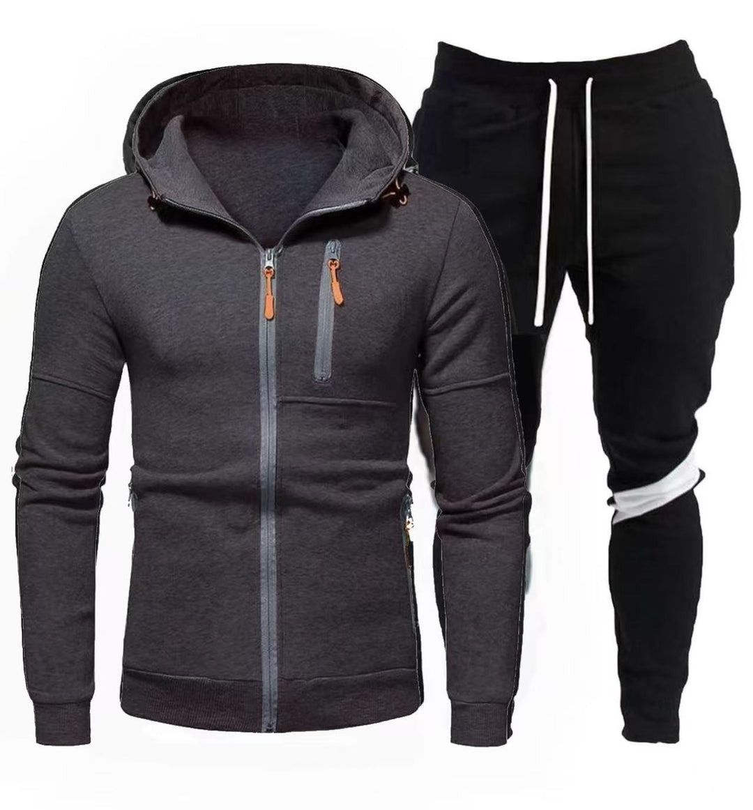 Herren sportliche Kapuzenjacke mit praktischem Reißverschluss und Jogginghose Echoarchiv