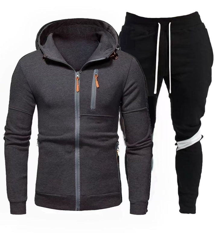 Herren sportliche Kapuzenjacke mit praktischem Reißverschluss und Jogginghose Echoarchiv