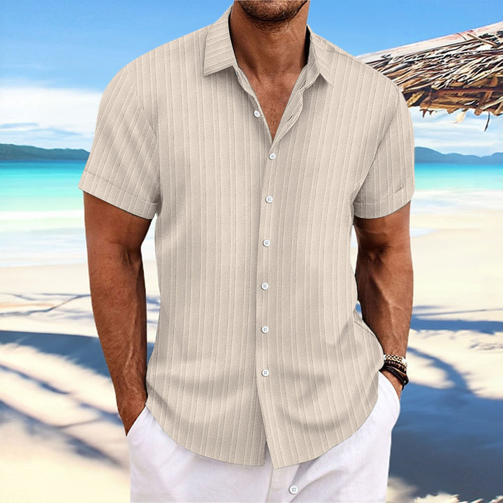Herren Kurzarm Hemd mit feinem Streifenmuster und komfortablem Schnitt Echoarchiv