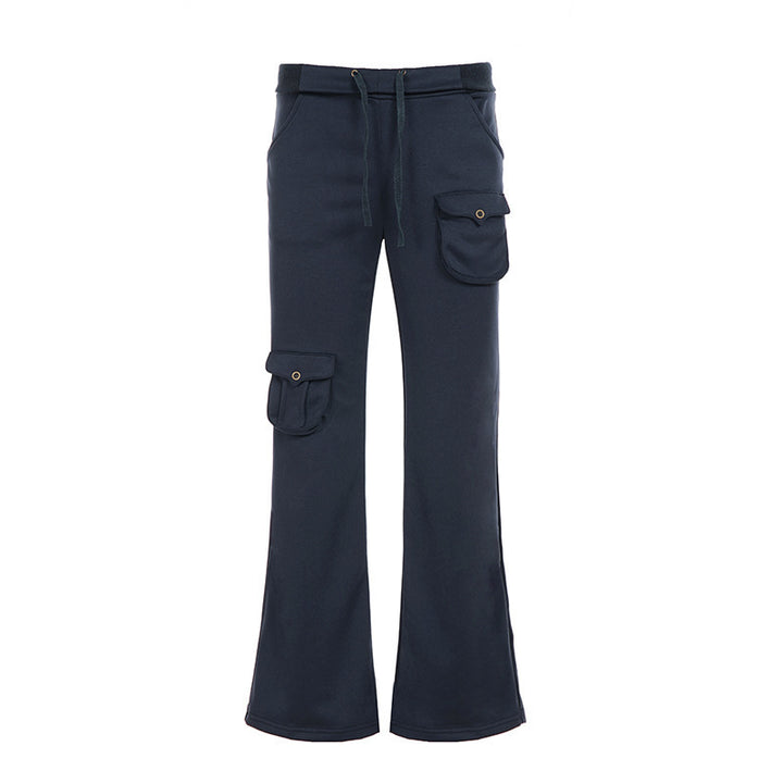 Damen Flared Cargo-Jogginghose mit Tunnelzug und aufgesetzten Klappentaschen Echo Archiv