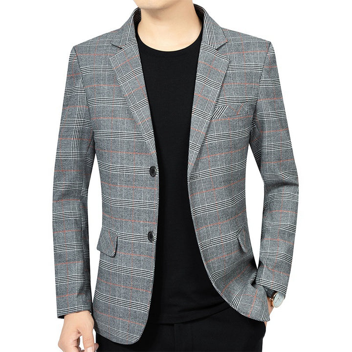 Herren Kariertes Slim-Fit Sakko – Tianoro