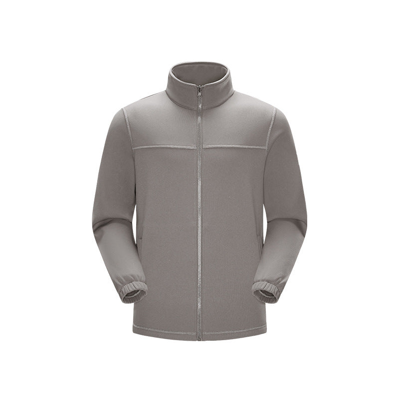 Herren Technische Fleecejacke mit hohem Stehkragen, durchgehendem Reißverschluss und elastischen Bündchen Echo Archiv