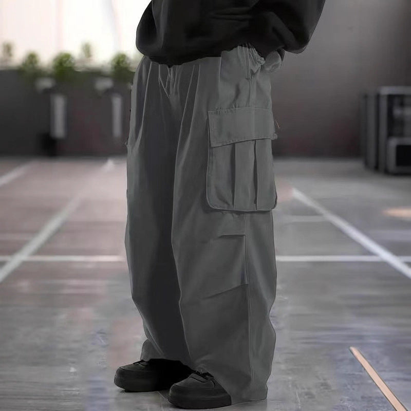 Herren Oversize-Baggy-Cargohose im Urban-Utility-Stil mit elastischem Tunnelzugbund und Mehrfachklappentaschen Echo Archiv