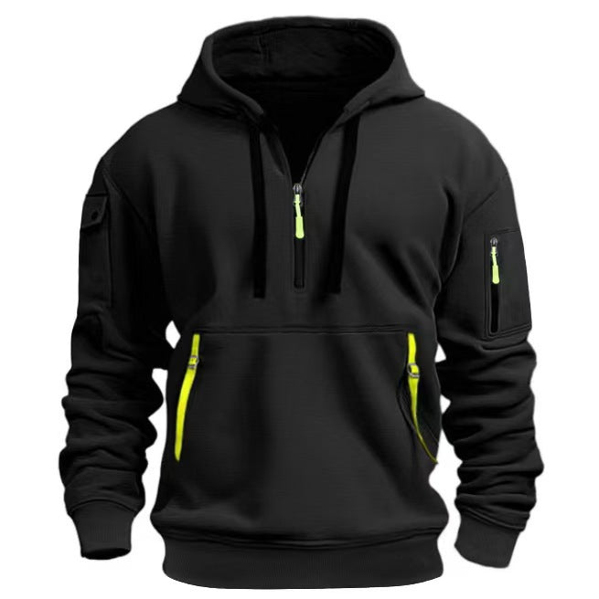 Herren funktionale Kapuzenpullover mit Taschen Echoarchiv