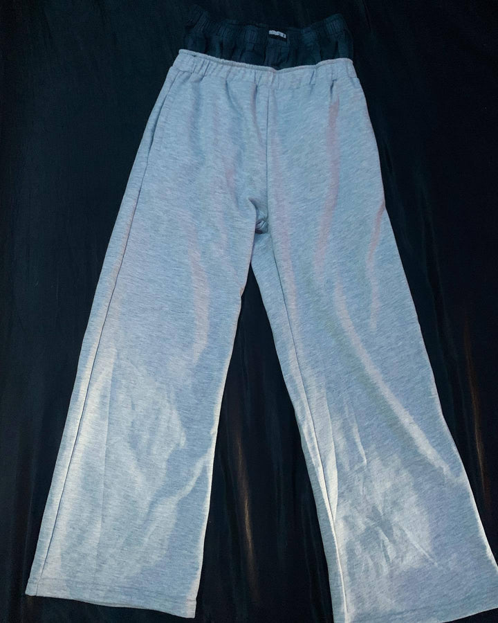 Damen nan lässige Jersey-Loungehose mit elastischem Bund und weitem Bein Echo Archiv