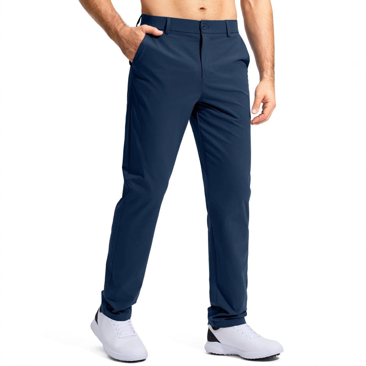 Herren nan elastische Golftwill-Hose mit geradem Schnitt, knitterfreiem Material und verdeckter Reißverschlusstasche Echo Archiv