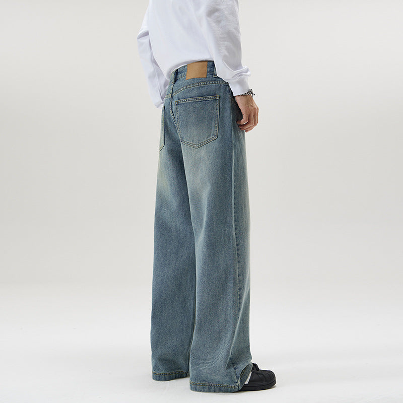 Herren Weite Vintage-Denim-Jeans mit mittelhoher Taille und weitem Bein Echo Archiv
