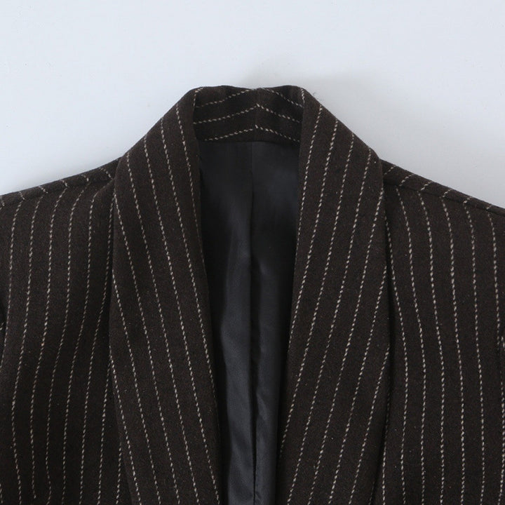 Damen Nadelstreifen-Blazer mit Schalkragen und leicht taillierter Silhouette Echo Archiv