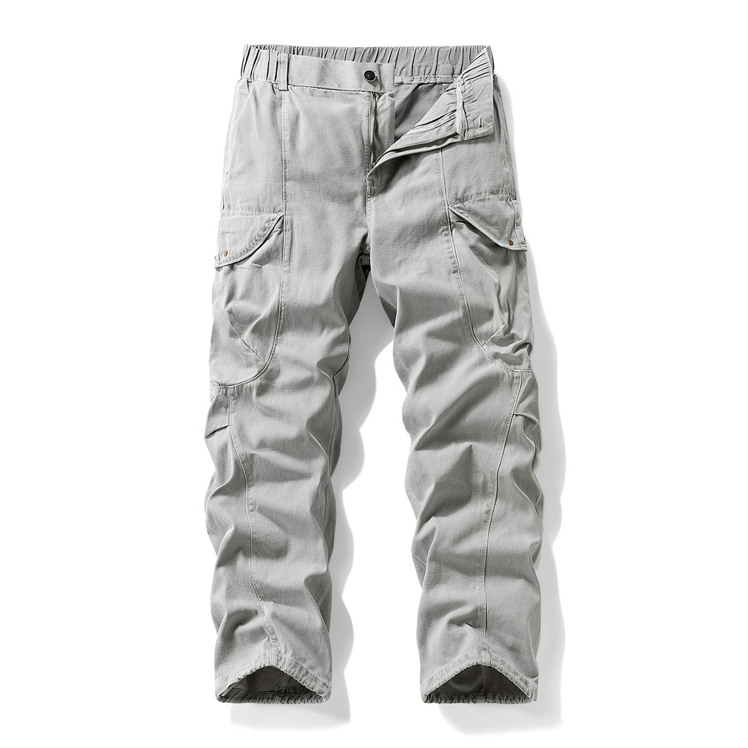 Herren Cargo-Hose im Utility-Look mit elastischem Bund und Knieabnähern Echo Archiv