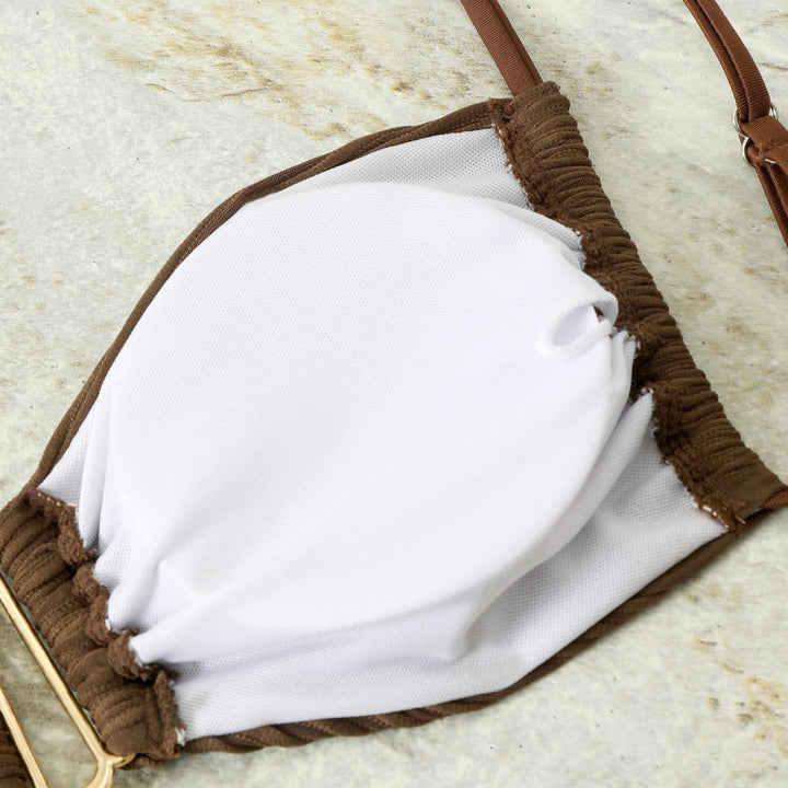 Damen Balkon-Bikini mit raffiniertem Rüschendesign und eleganten Trägern Echo Archiv