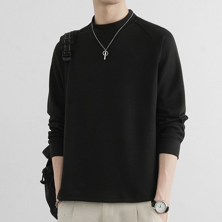 Herren Minimalistisches Mockneck-Sweatshirt aus Tech‑Fleece mit Raglanärmeln Echo Archiv
