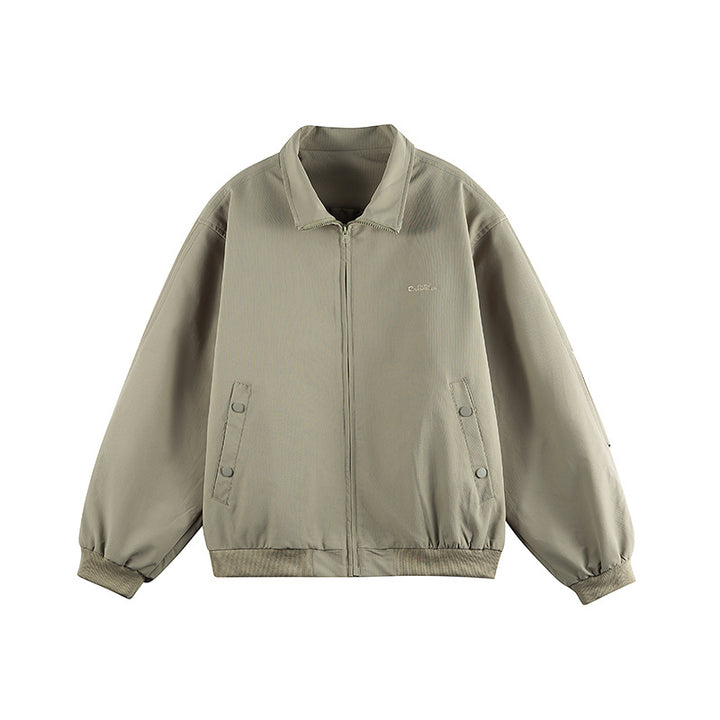 Unisex Oversize-Utility-Bomberjacke mit verdecktem Reißverschluss und elastischen Bündchen Echo Archiv