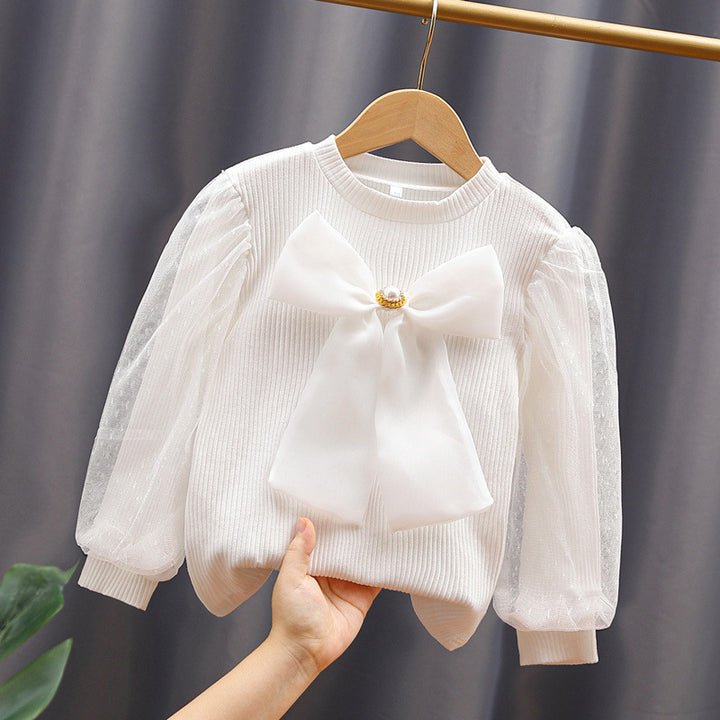 Damen Bluse mit Puffärmeln und Schleife Echo Archiv