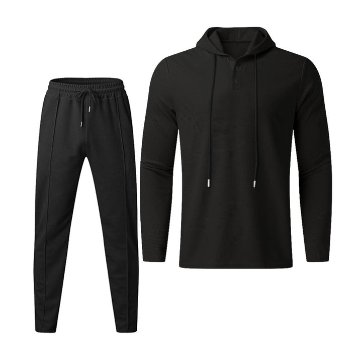 Herren sportives Hoodie und Jogginghose Set im strukturierten Design Echoarchiv