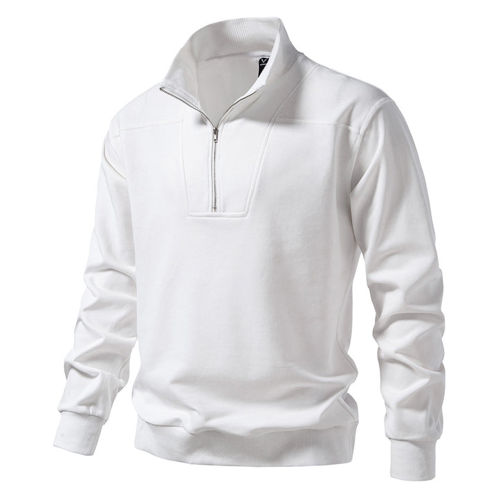 Herren Halbzip-Sweatshirt mit Stehkragen und gerippten Bündchen Echo Archiv