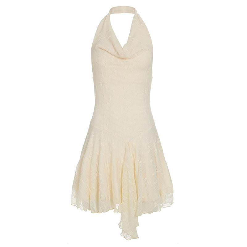Damen Halterkleid mit fließendem Schnitt und Rüschendetails Echo Archiv