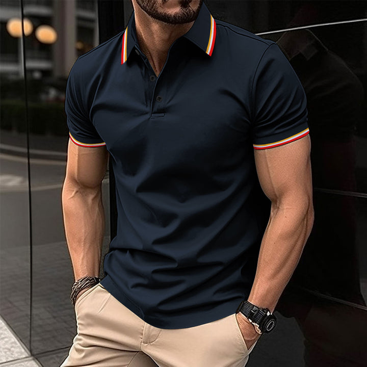 Herren Poloshirt mit hochwertigem Piqué-Stoff und modischem Kragen Echoarchiv