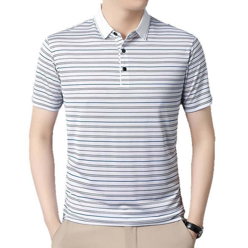 Herren Kurzarm Poloshirt mit feinem Streifenmuster Echoarchiv