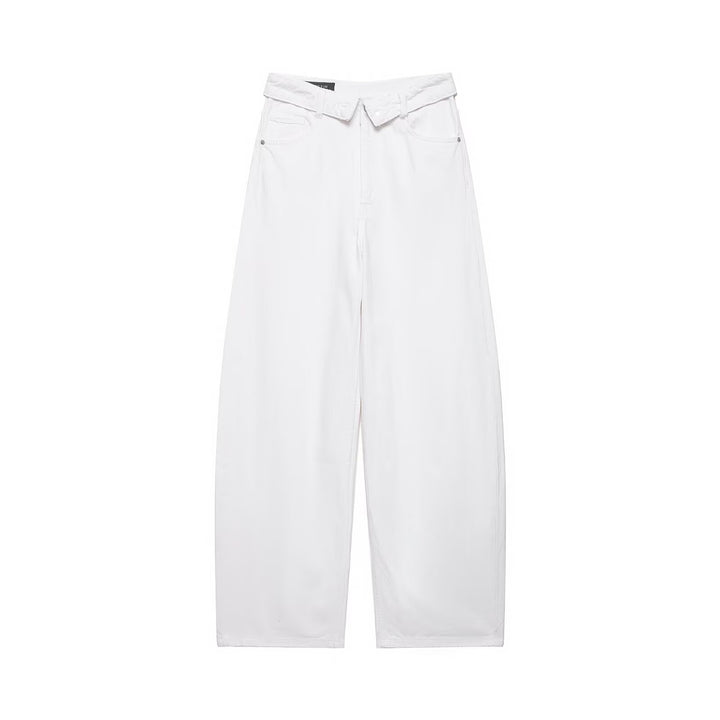 Damen nan weite Highwaist-Jeans im Vintage-Look mit ausgefransten Rissen Echo Archiv