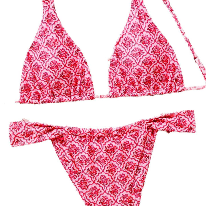 Damen Triangel-Bikini mit floralem Leopardenmuster Echo Archiv